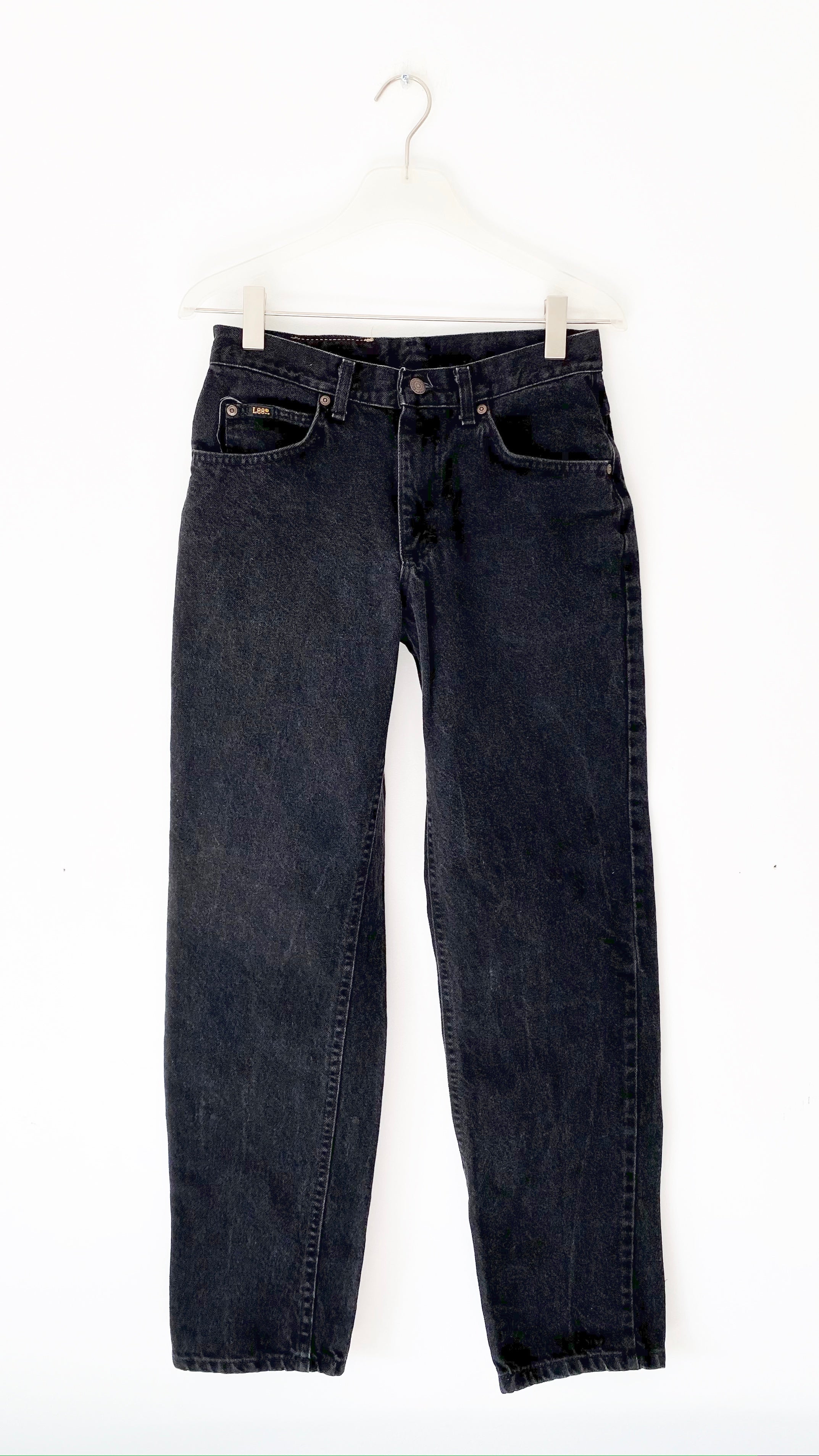 Vintage LEEs Made in USA Black Wash Jeans size 28
