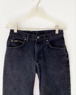 Vintage LEEs Made in USA Black Wash Jeans size 28