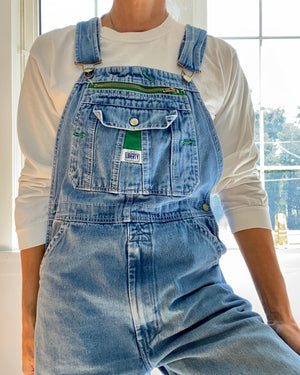 Vintage Liberty Denim Carpenter Overalls Light Blue Wash Size L