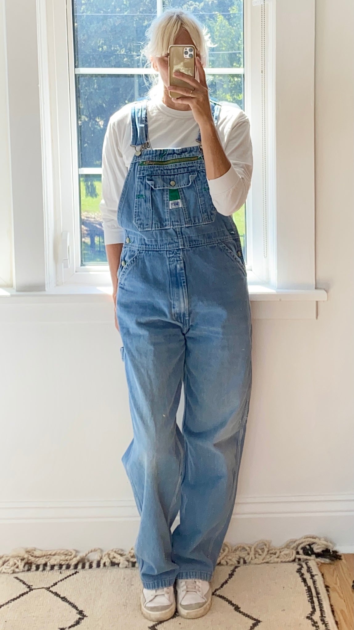 Vintage Liberty Denim Carpenter Overalls Light Blue Wash Size L