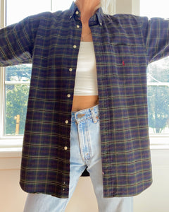Vintage Ralph Lauren Mens Oxford Tartan Shirt