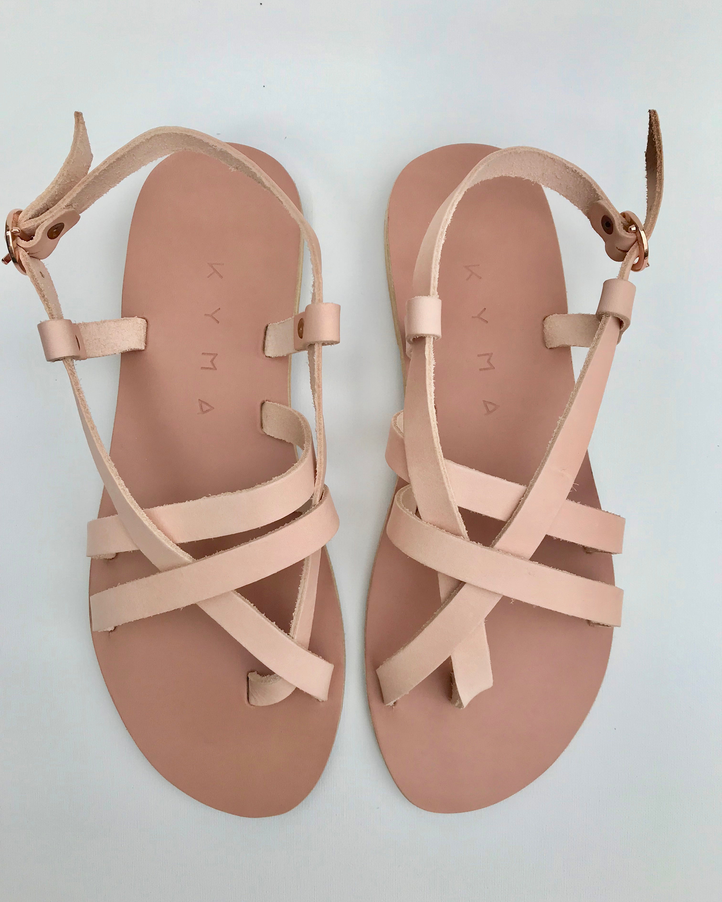 KYMA Elafonisos Blush Sandals Made in Greece