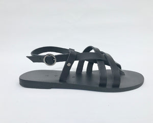 KYMA Elafonisos Black Sandals Made in Greece